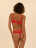 Radieuse Underwire Plunge Bra - Flamingo Red