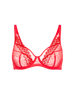 Radieuse Underwire Plunge Bra - Flamingo Red