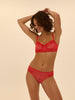 Radieuse Half Cup Bra - Flamingo Red
