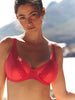Radieuse Underwire Plunge Bra - Flamingo Red