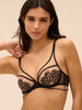 Romance Full Cup Plunge Bra - Black Tattoo