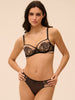 Romance Half Cup Bra - Black Tattoo