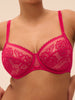 Romance Square Neck Full Cup Bra - Cranberry
