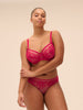Romance Square Neck Full Cup Bra - Cranberry