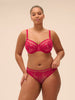 Romance Square Neck Full Cup Bra - Cranberry