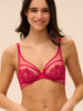 Romance Full Cup Plunge Bra - Cranberry