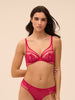 Romance Full Cup Plunge Bra - Cranberry