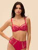 Romance Half Cup Bra - Cranberry