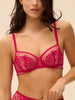 Romance Half Cup Bra - Cranberry