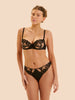 Saga Half Cup Bra - Black Tattoo