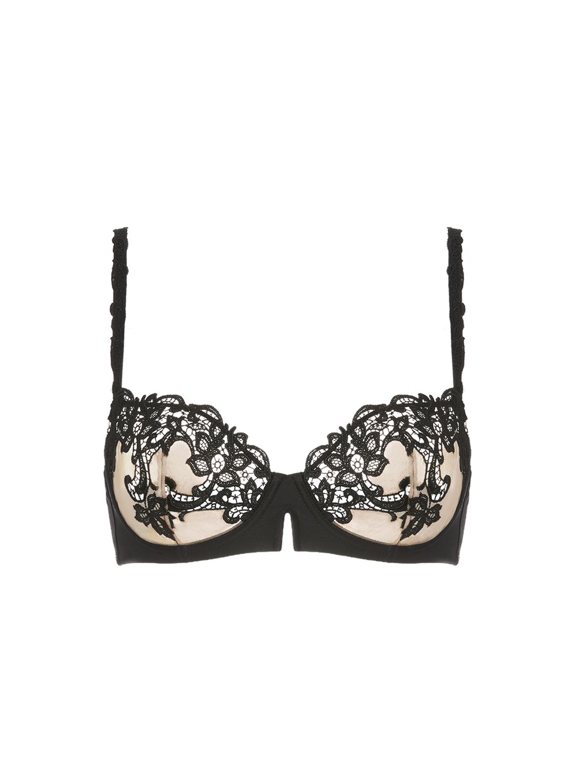 Saga Half Cup Bra - Black Tattoo
