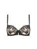 Saga Half Cup Bra - Black Tattoo