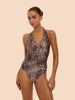 Wildora Double Ring One Piece Swimsuit - Animal Print