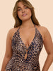 Wildora Double Ring One Piece Swimsuit - Animal Print