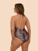 Wildora Double Ring One Piece Swimsuit - Animal Print