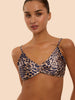 Wildora Soft Cup Bar Bikini Top - Animal Print