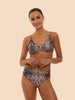 Wildora Soft Cup Bar Bikini Top - Animal Print