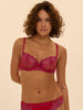 Wish Half Cup Bra - Ombre Red